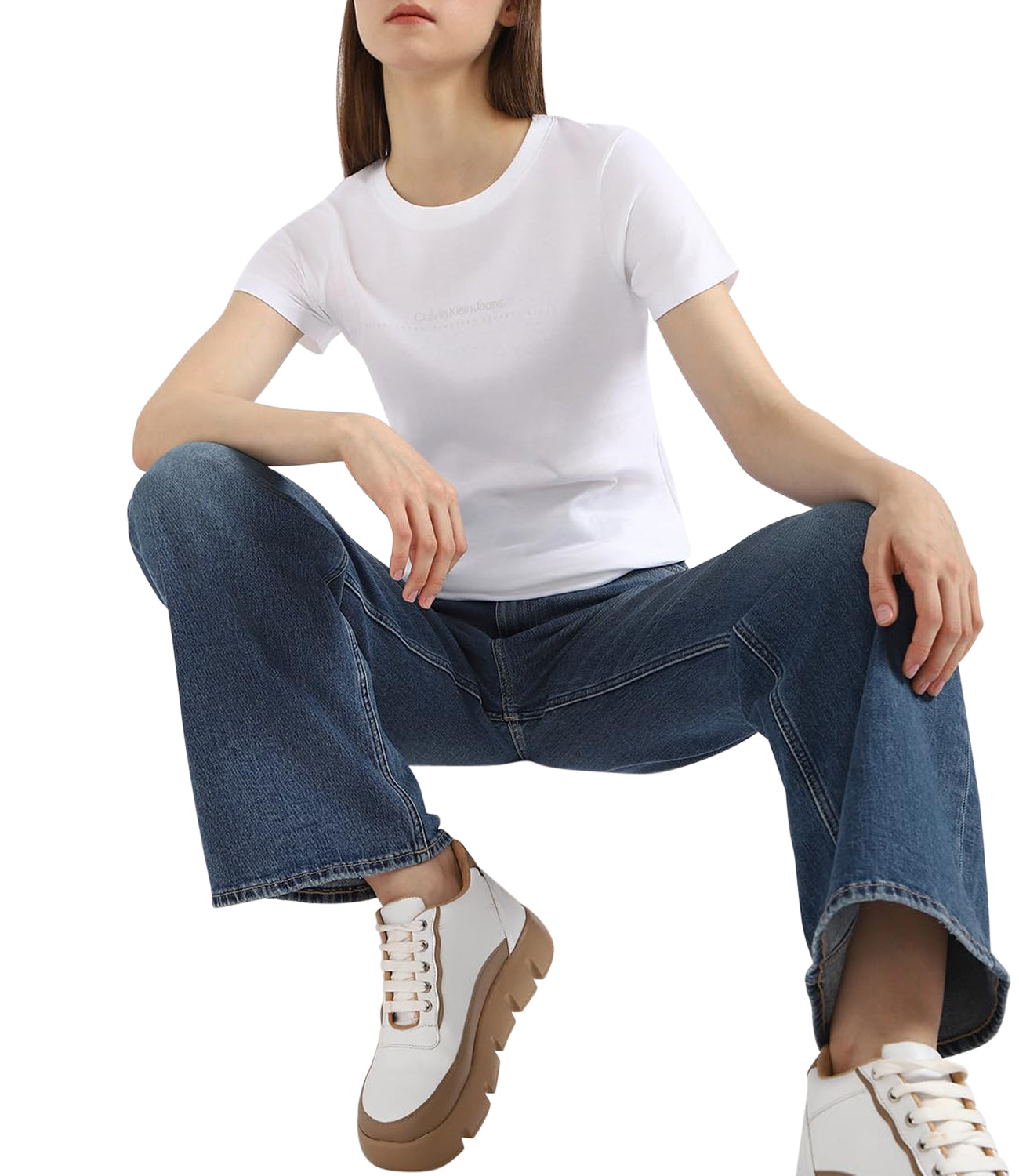Calvin Klein Calvin Klein Jeans T-shirt Donna Mod. J20J224990 YAF Bianca Bianco