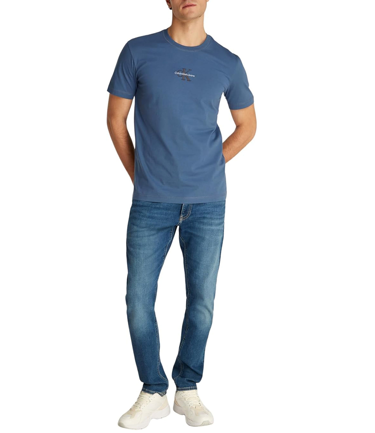 Calvin Klein Calvin Klein Jeans T-shirt Uomo Mod. J30J325649 CK1 Indaco Blu