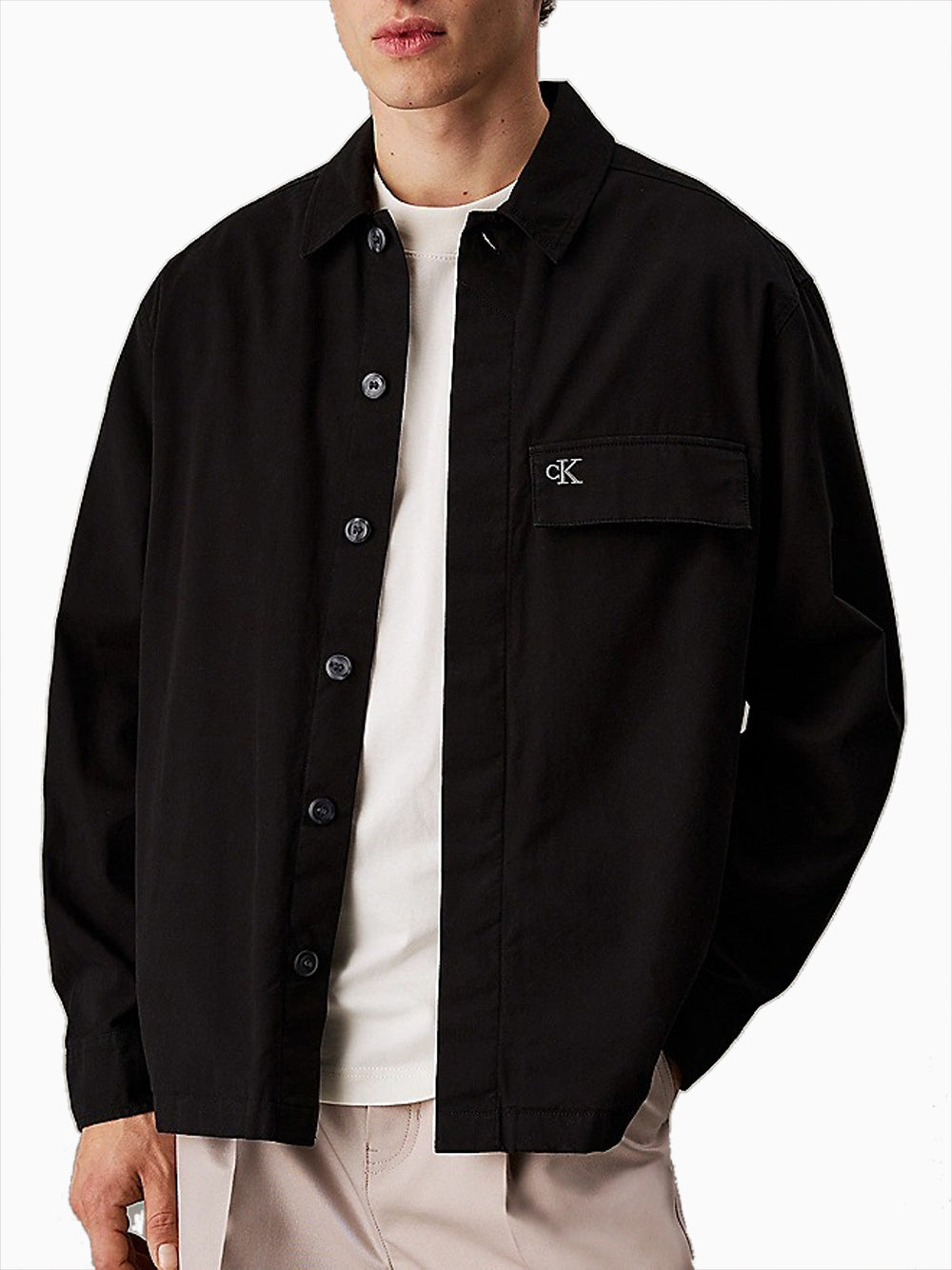 Calvin Klein Calvin Klein Jeans Camicia Manica Lunga Uomo Mod. J30J326724 BEH BLACK Nero