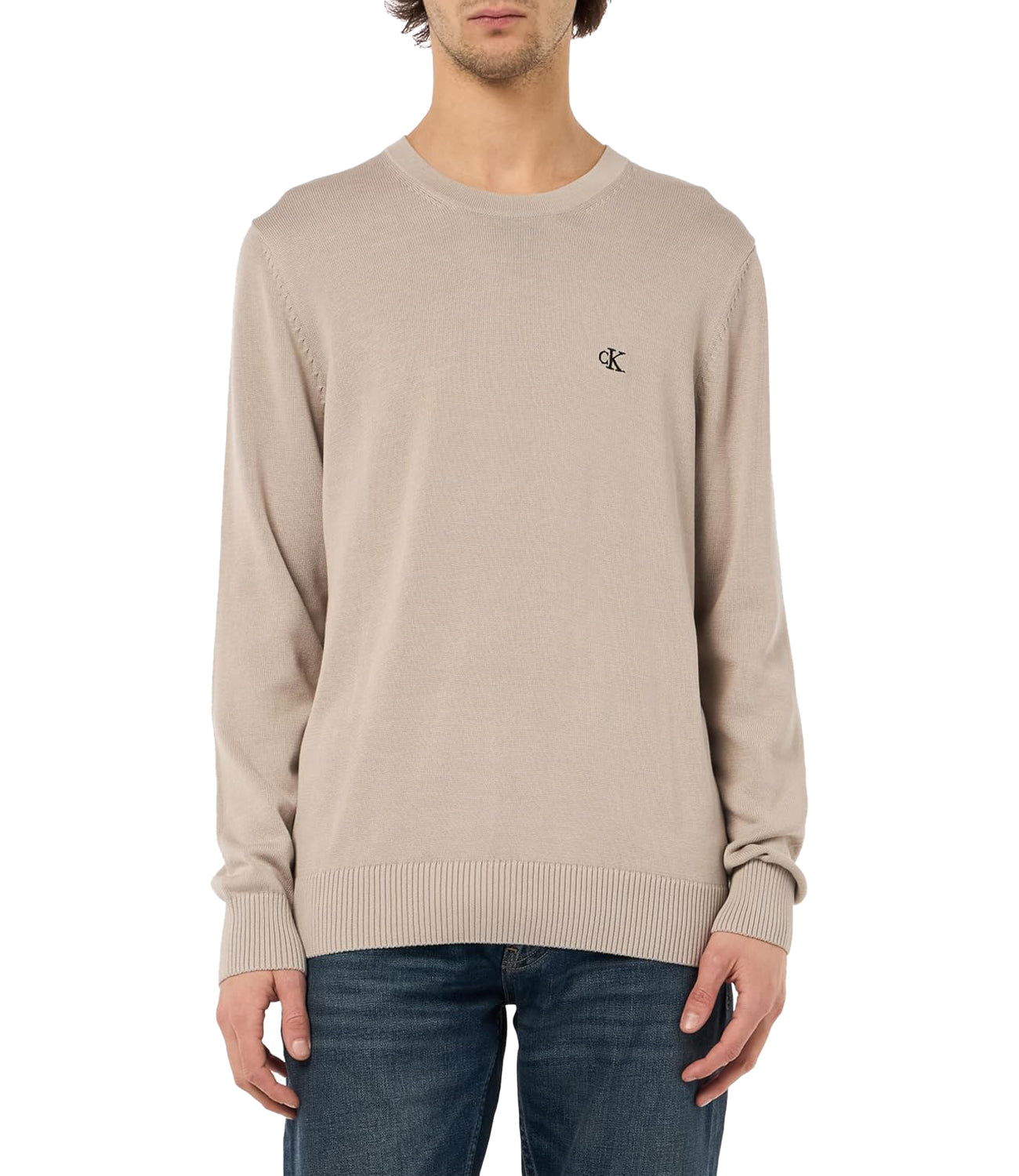 Calvin Klein Calvin Klein Jeans Maglione Girocollo Uomo Mod. J30J326745 PAN Beige