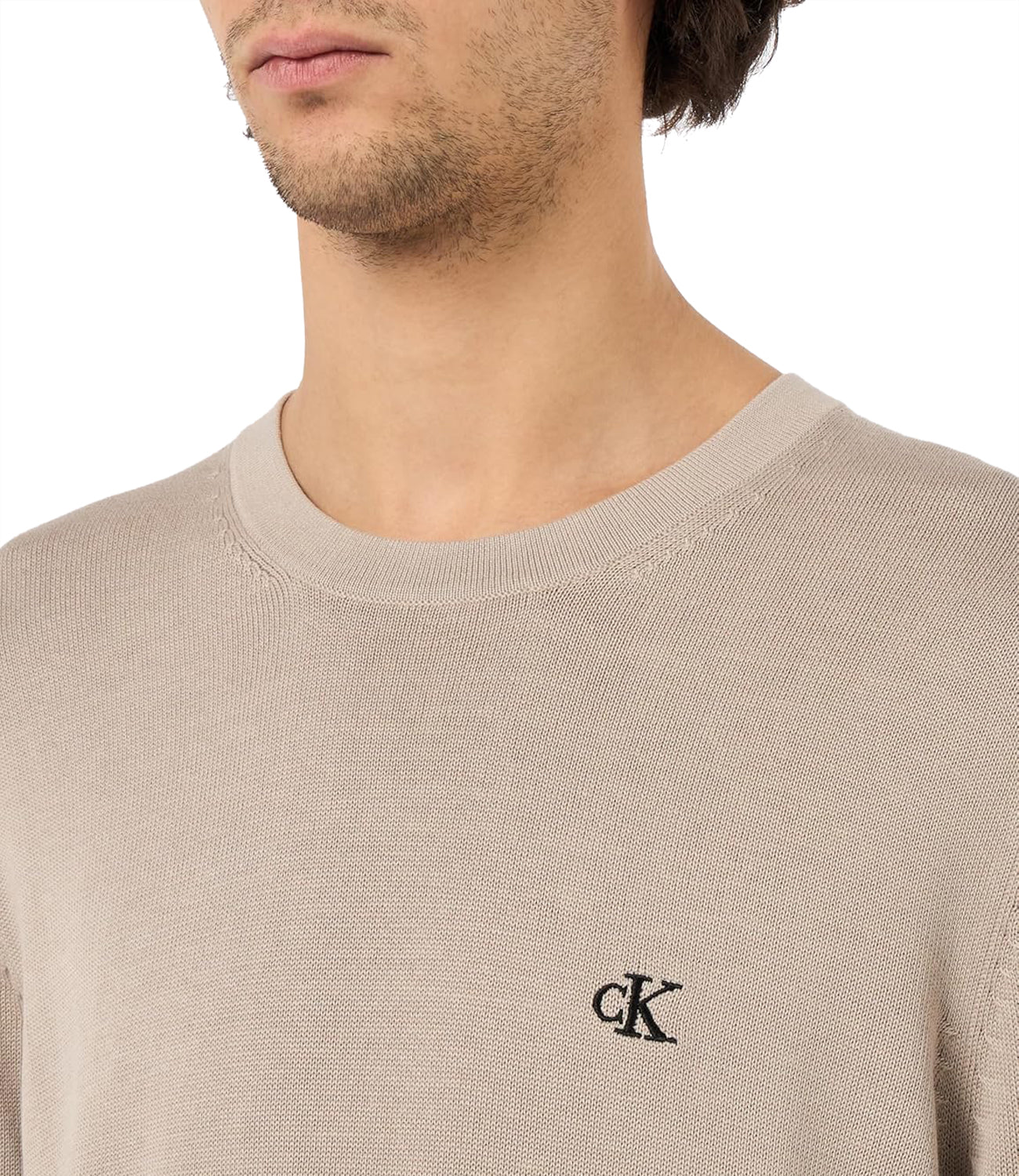 Calvin Klein Calvin Klein Jeans Maglione Girocollo Uomo Mod. J30J326745 PAN Beige