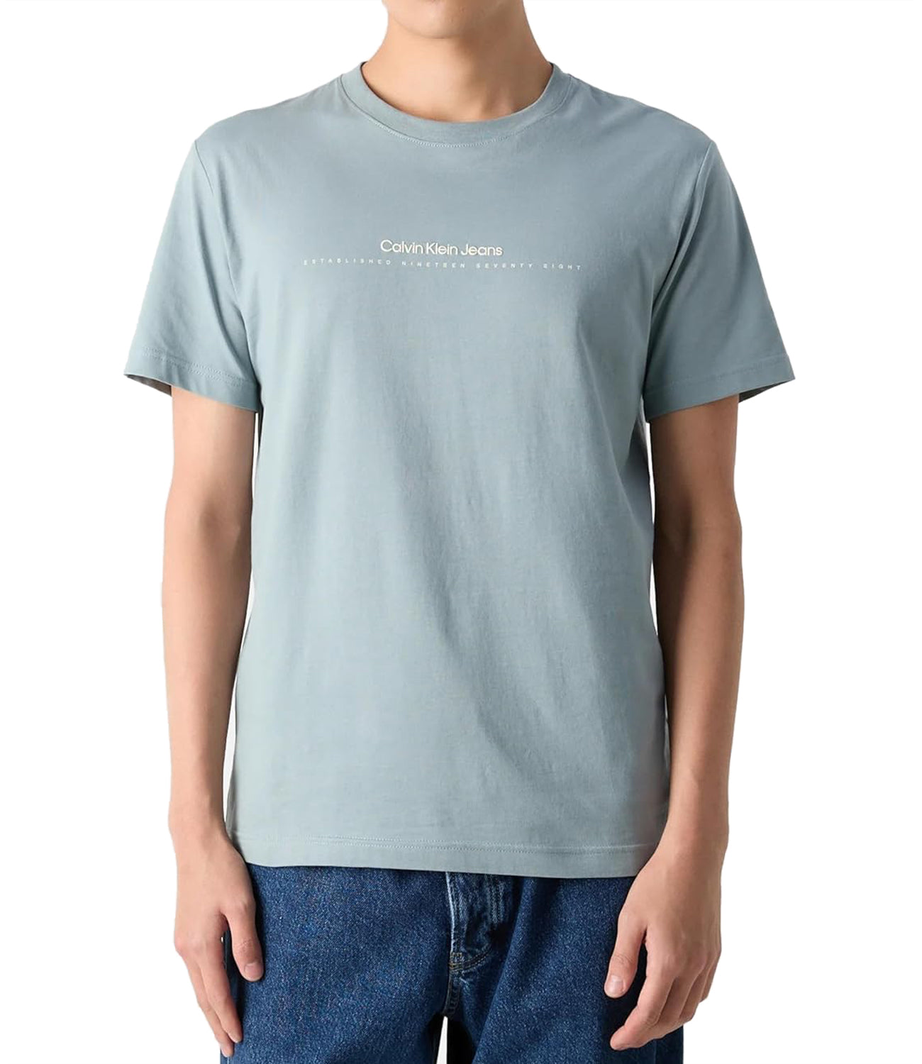 Calvin Klein Calvin Klein Jeans T-shirt Uomo Mod. J30J327075 PC2 Celeste Blu