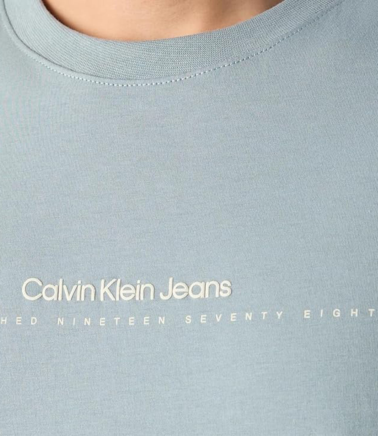 Calvin Klein Calvin Klein Jeans T-shirt Uomo Mod. J30J327075 PC2 Celeste Blu