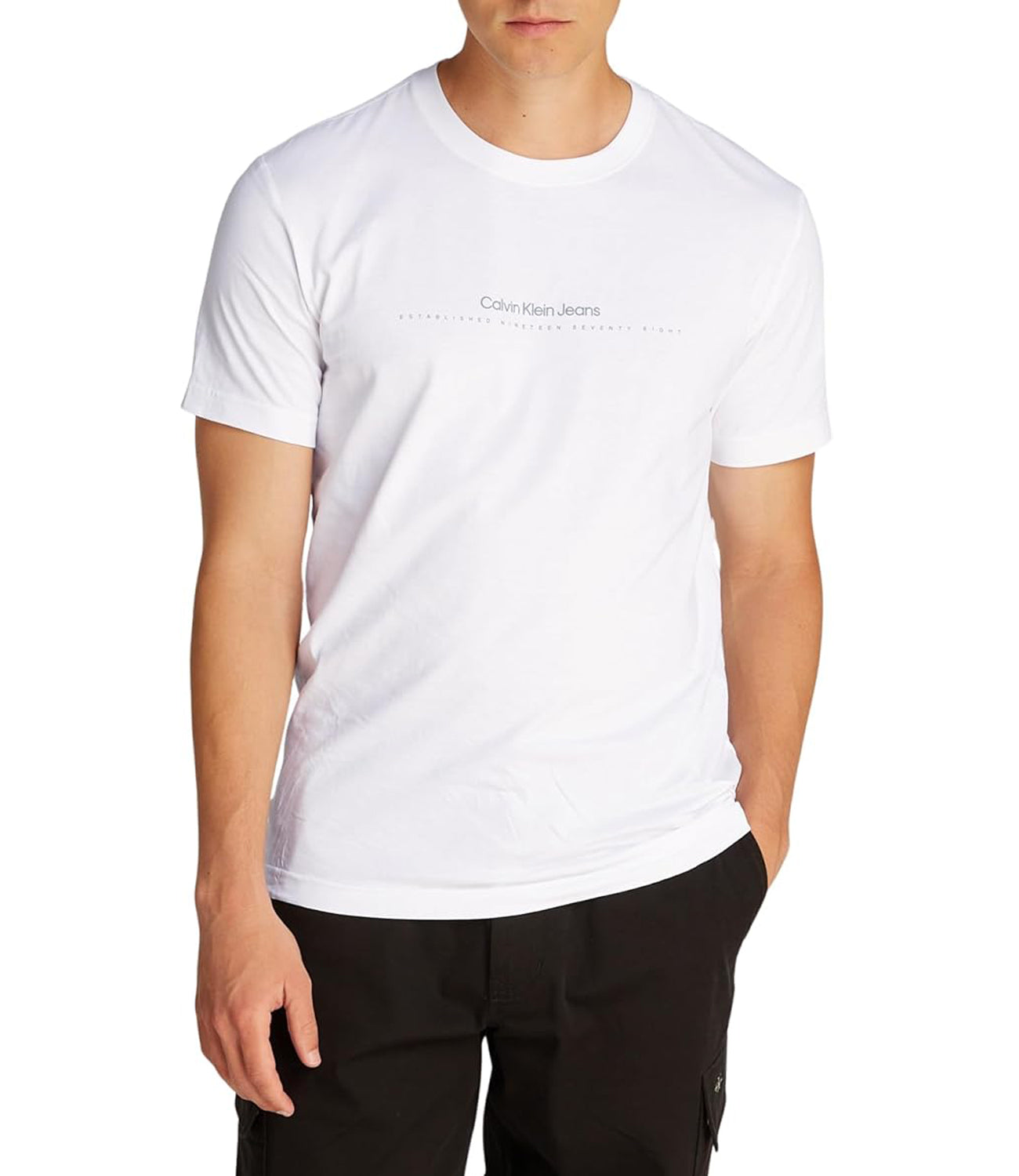 Calvin Klein Calvin Klein Jeans T-shirt Uomo Mod. J30J327075 YAF WHITE Bianco