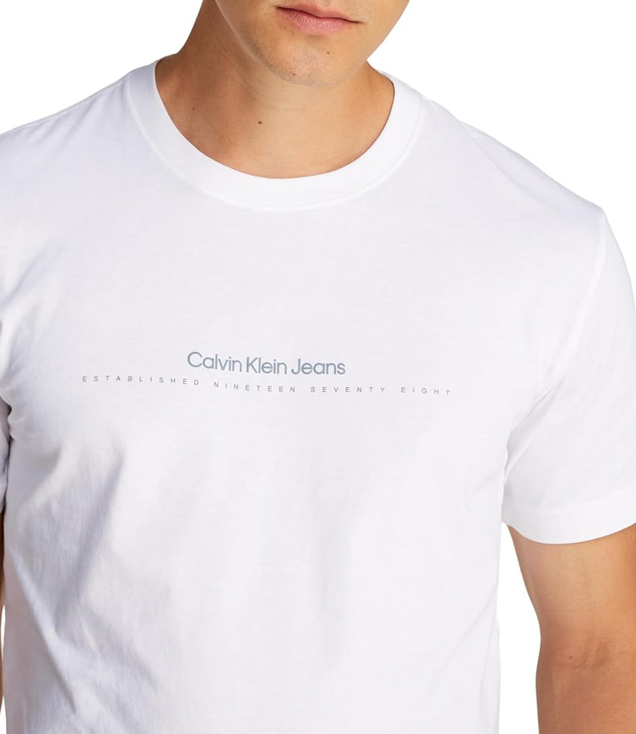 Calvin Klein Calvin Klein Jeans T-shirt Uomo Mod. J30J327075 YAF WHITE Bianco