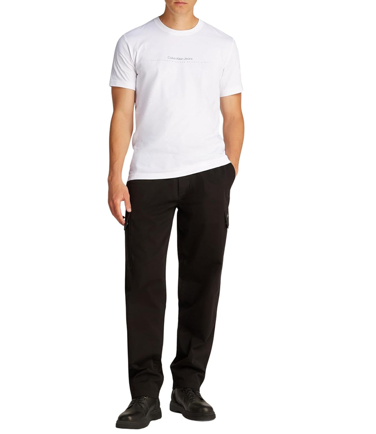 Calvin Klein Calvin Klein Jeans T-shirt Uomo Mod. J30J327075 YAF WHITE Bianco