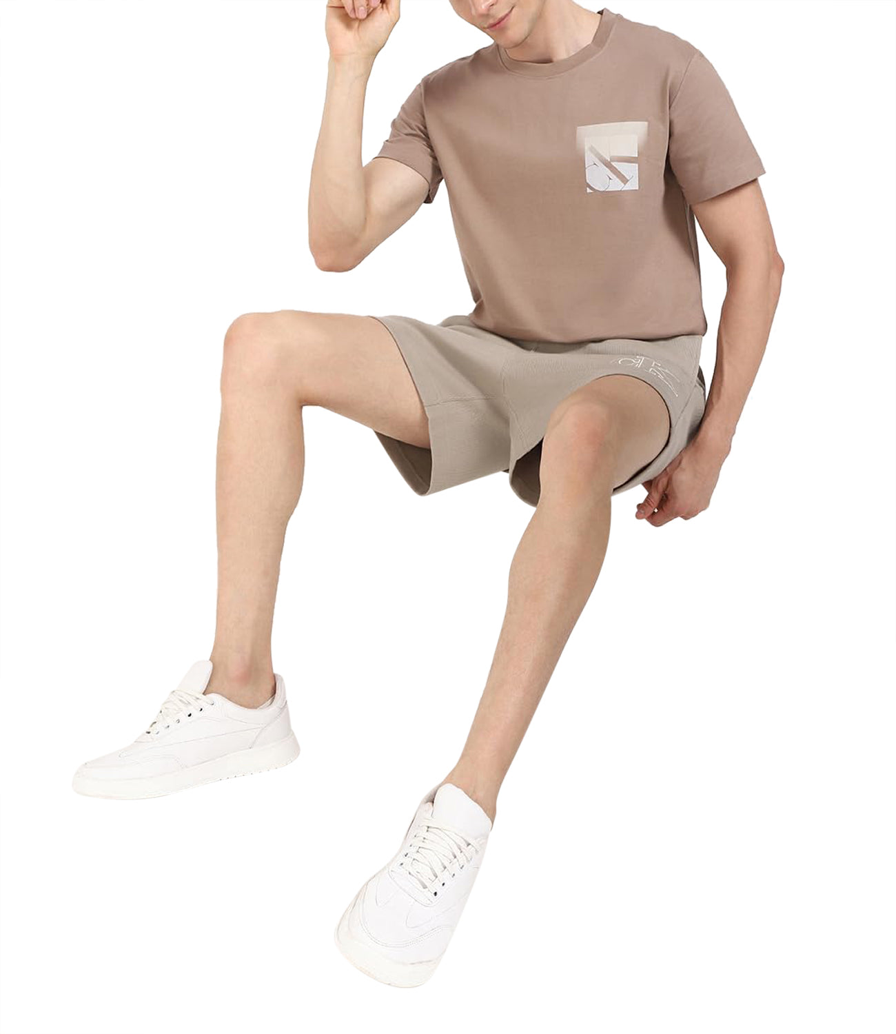 Calvin Klein Calvin Klein Jeans T-shirt Uomo Mod. J30J327092 PFW Taupe Marrone