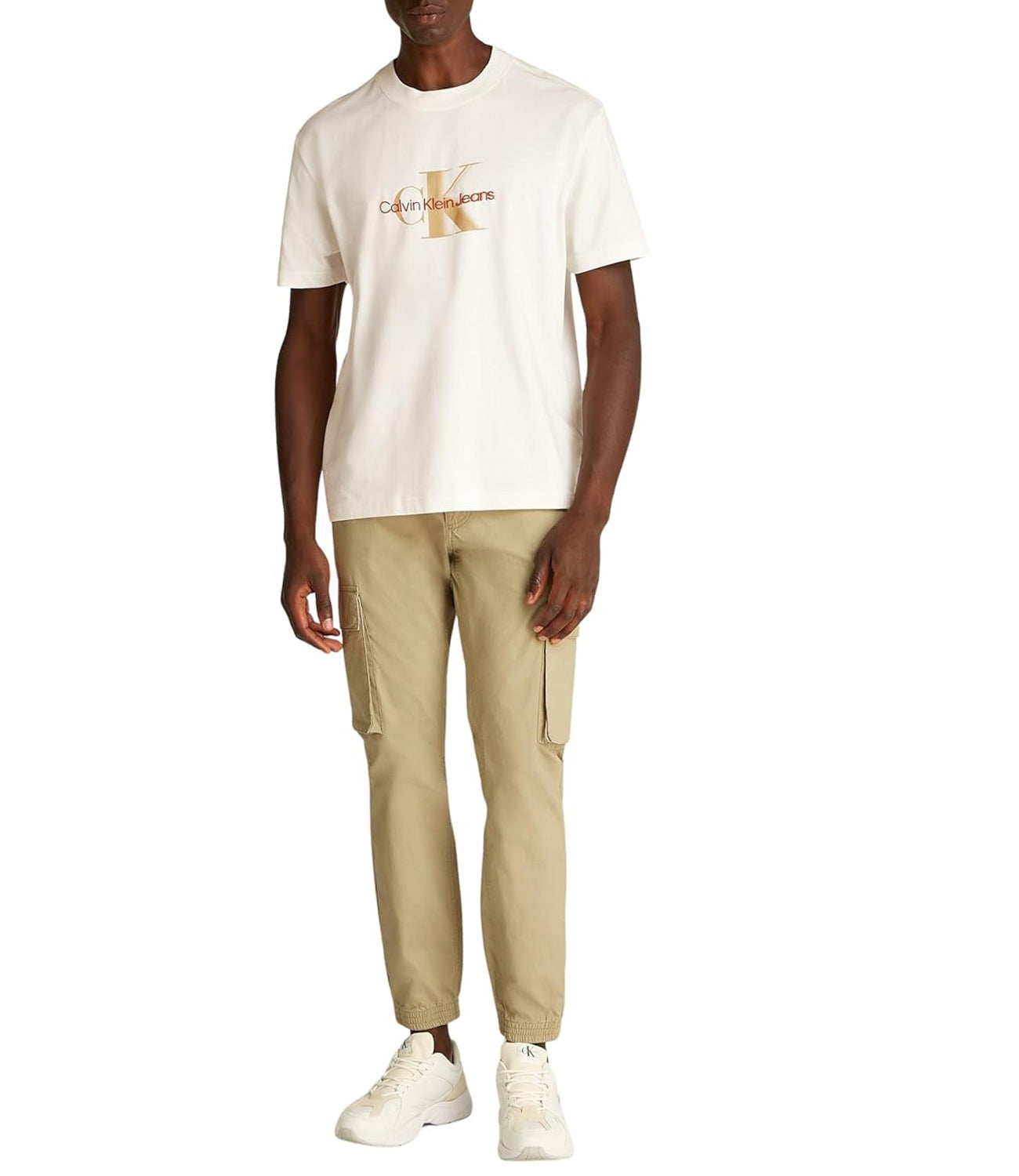 Calvin Klein Calvin Klein Jeans T-shirt Uomo Mod. J30J327471 YAS Panna Avorio