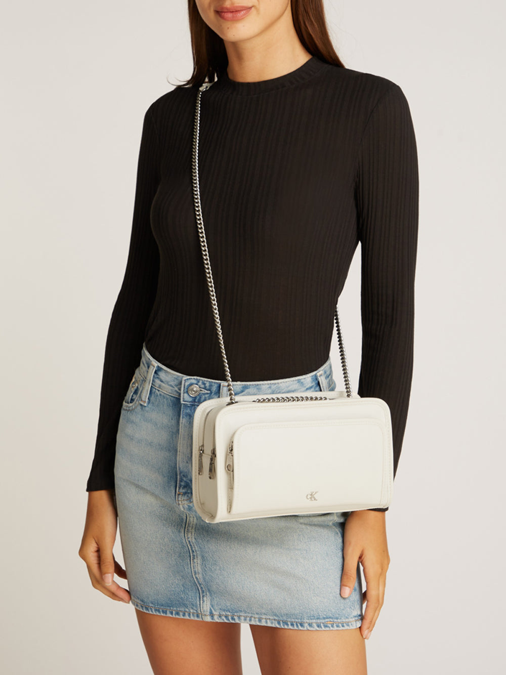 Calvin Klein Calvin Klein Jeans Borsa Donna Mod. K60K613046 YAS WHITE Bianco