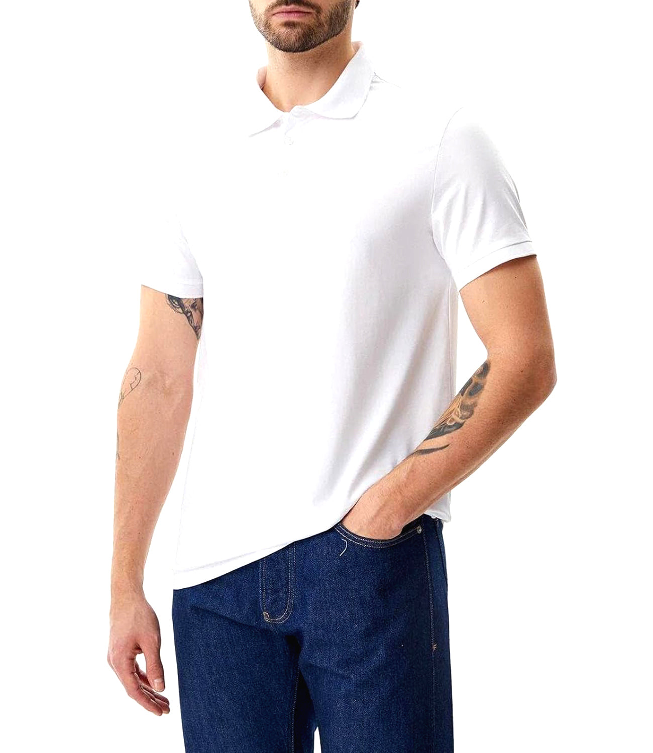Calvin Klein Calvin Klein Jeans Polo M/C Uomo Mod. LV040HM281 YAA Bianco