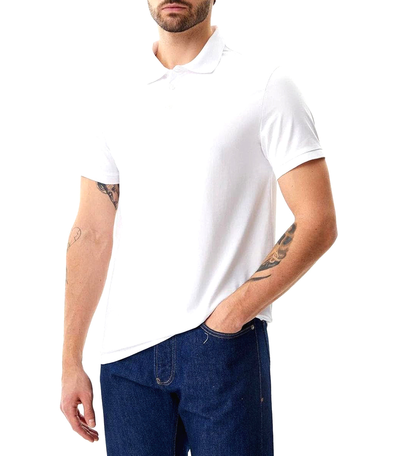Calvin Klein Calvin Klein Jeans Polo M/C Uomo Mod. LV040HM281 YAA Bianco