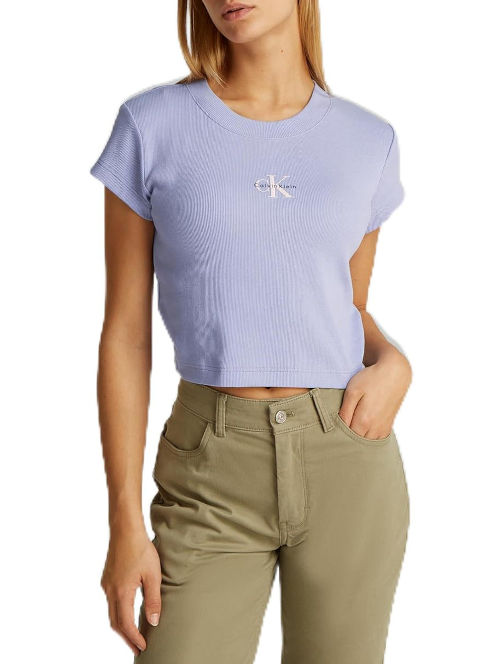 Calvin Klein Calvin Klein Jeans T-shirt Donna Mod. LV047AB802 VHP Lilla Viola