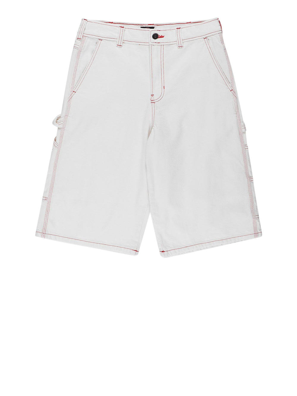 Bermuda Casual Dickies Loose Denim Painter da Uomo - Bianco
