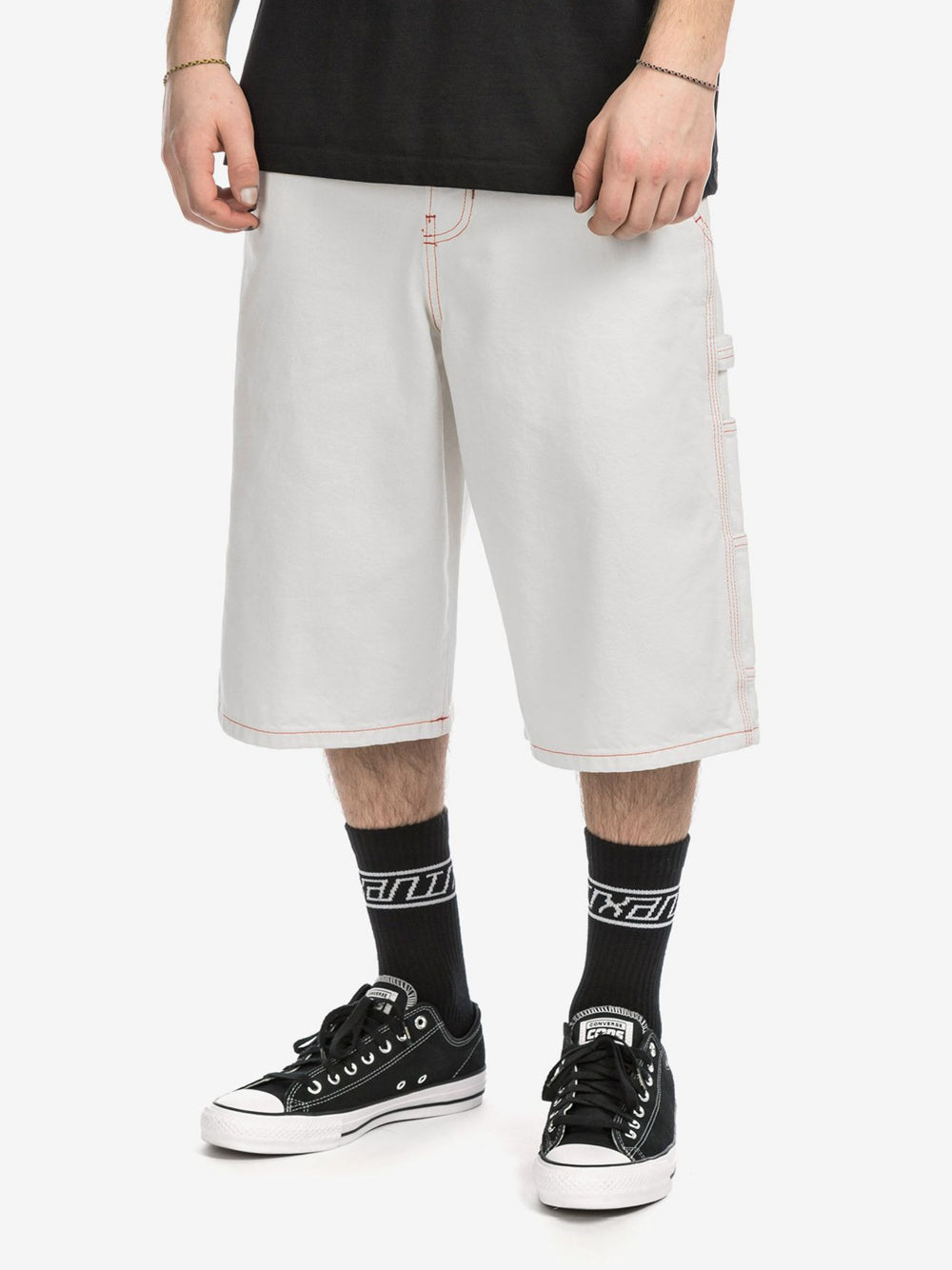 Bermuda Casual Dickies Loose Denim Painter da Uomo - Bianco