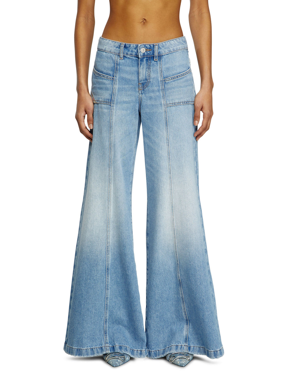 Jeans a Zampa Diesel D-Akii da Donna - Denim