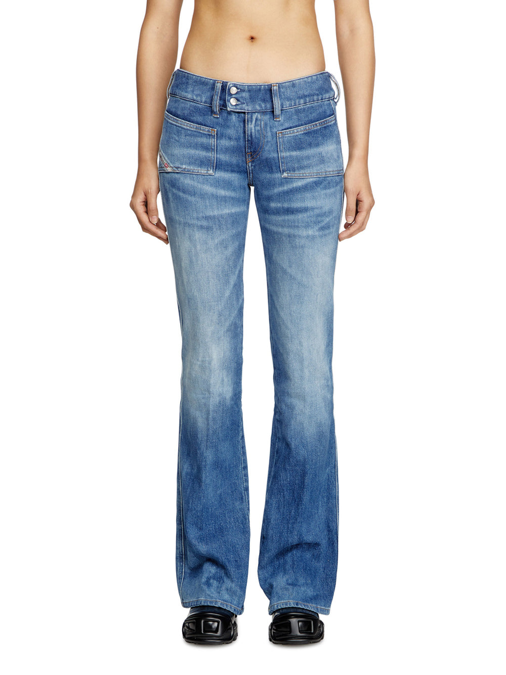 Jeans a Zampa Diesel D-Hush da Donna - Denim
