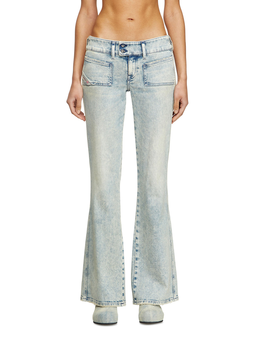 Jeans a Zampa Diesel D-Hush da Donna - Denim