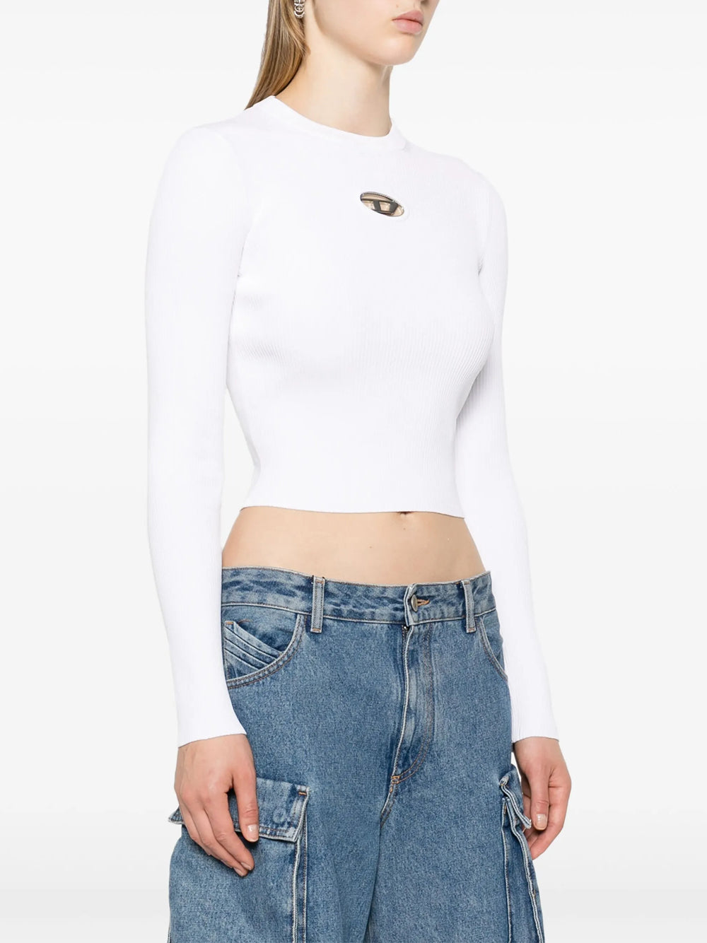 T-shirt Diesel M-Valari da Donna - Bianco