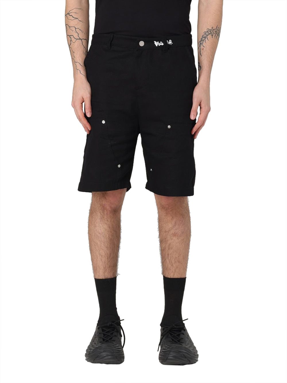 Bermuda Casual Disclaimer da Uomo - Nero