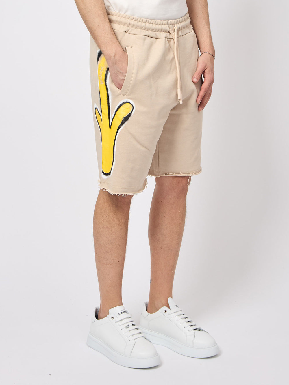 Bermuda Casual Disclaimer da Uomo - Beige