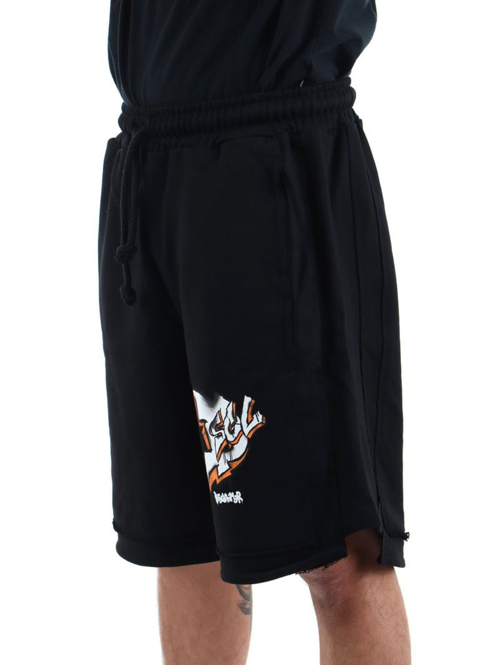 Bermuda Casual Disclaimer da Uomo - Nero
