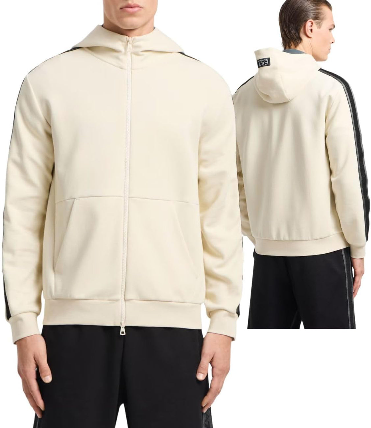 Ea7 Emporio Armani Felpa Zip Uomo Mod. 7M000142 AF12660 U1079 Beige