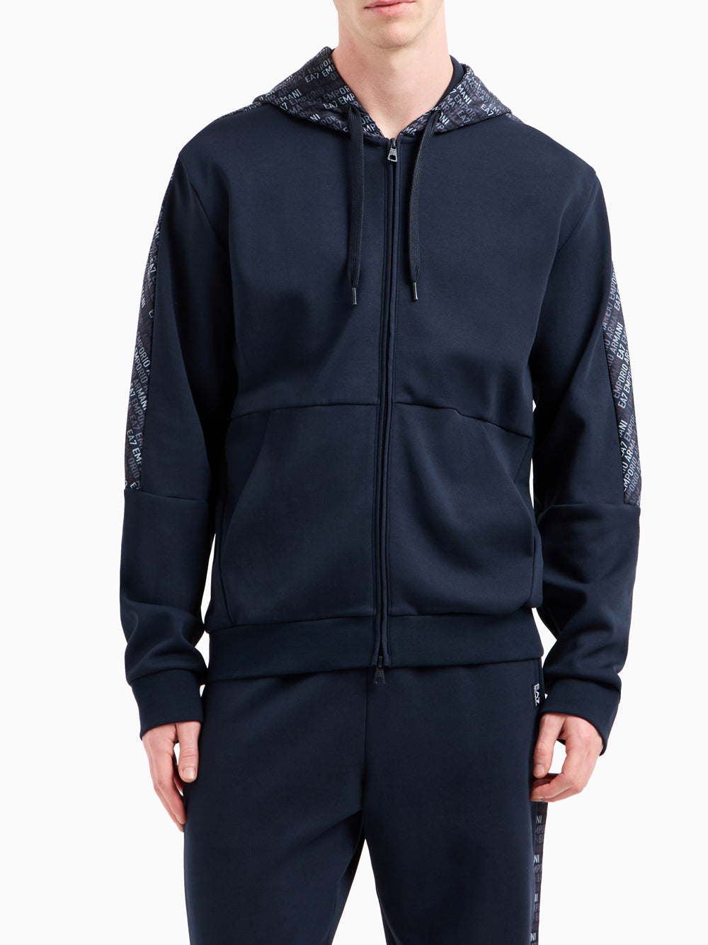 Felpa Zip Ea7 da Uomo - Blu