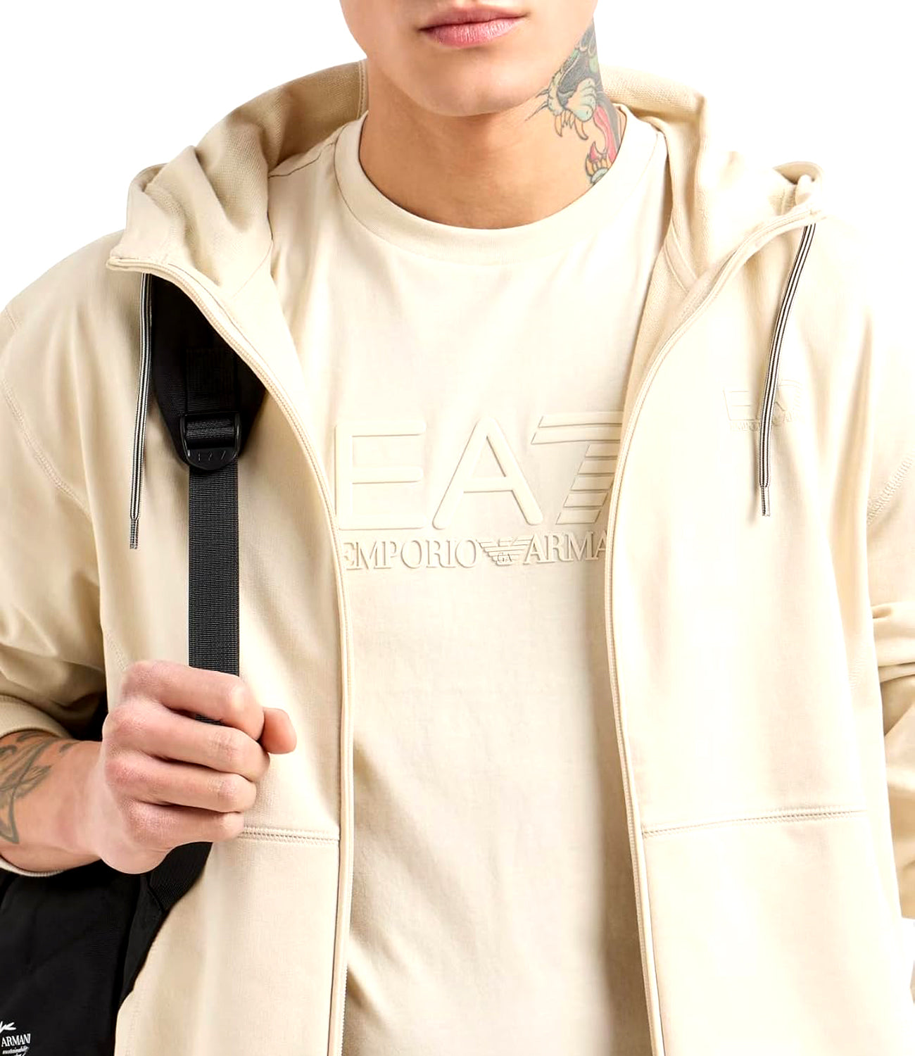 Ea7 Emporio Armani T-shirt Uomo Mod. 7M000224 AF10375 U1079 Beige