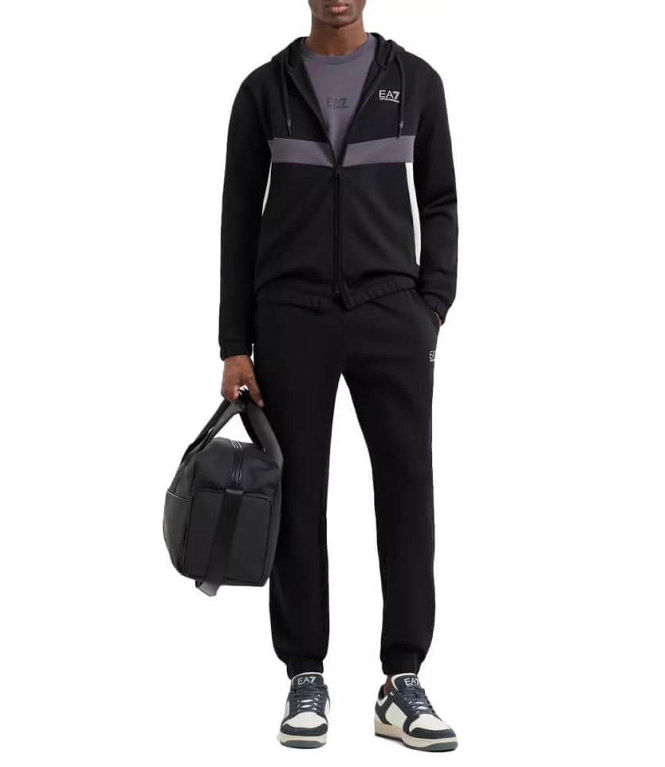 Ea7 Emporio Armani Tuta Uomo Mod. 7M000283 AF12660 UC001 BLACK Nero