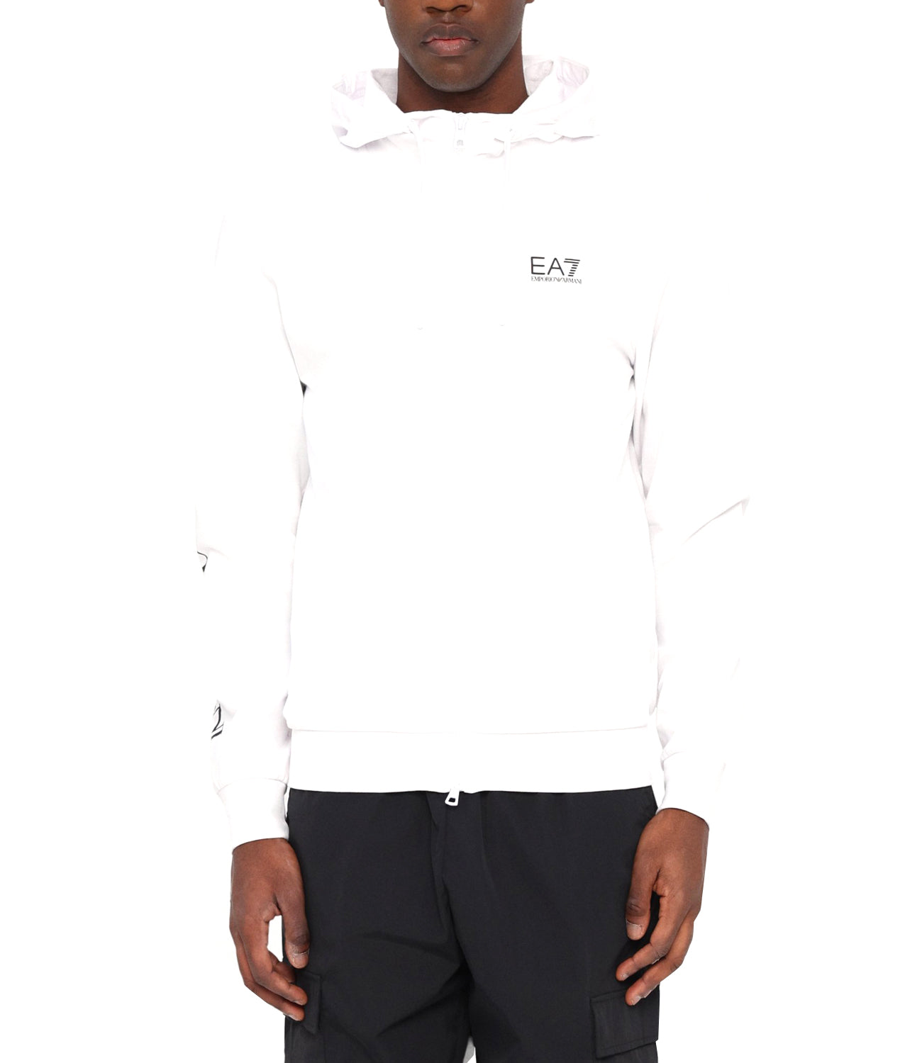 Ea7 Emporio Armani Felpa Zip Uomo Mod. 7M000568 AF13512 M0003 Bianco