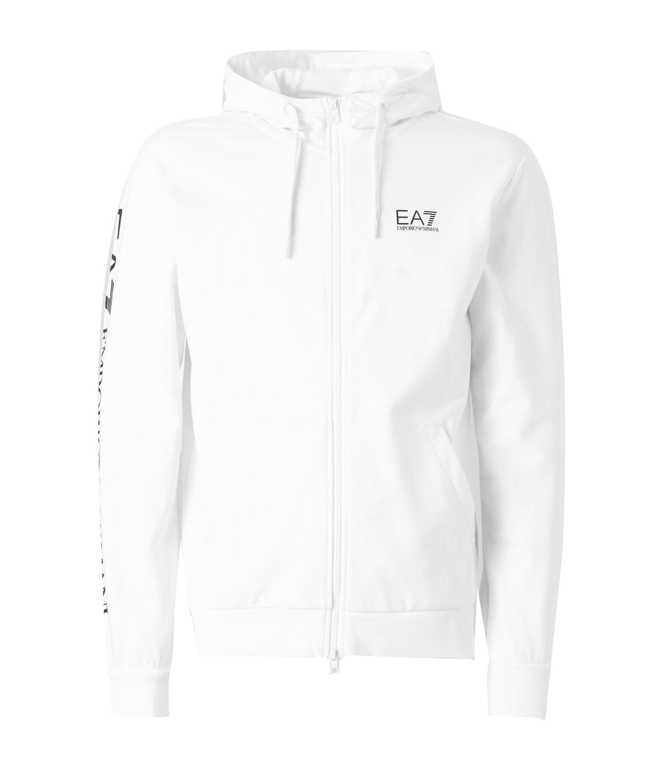 Ea7 Emporio Armani Felpa Zip Uomo Mod. 7M000568 AF13512 M0003 Bianco