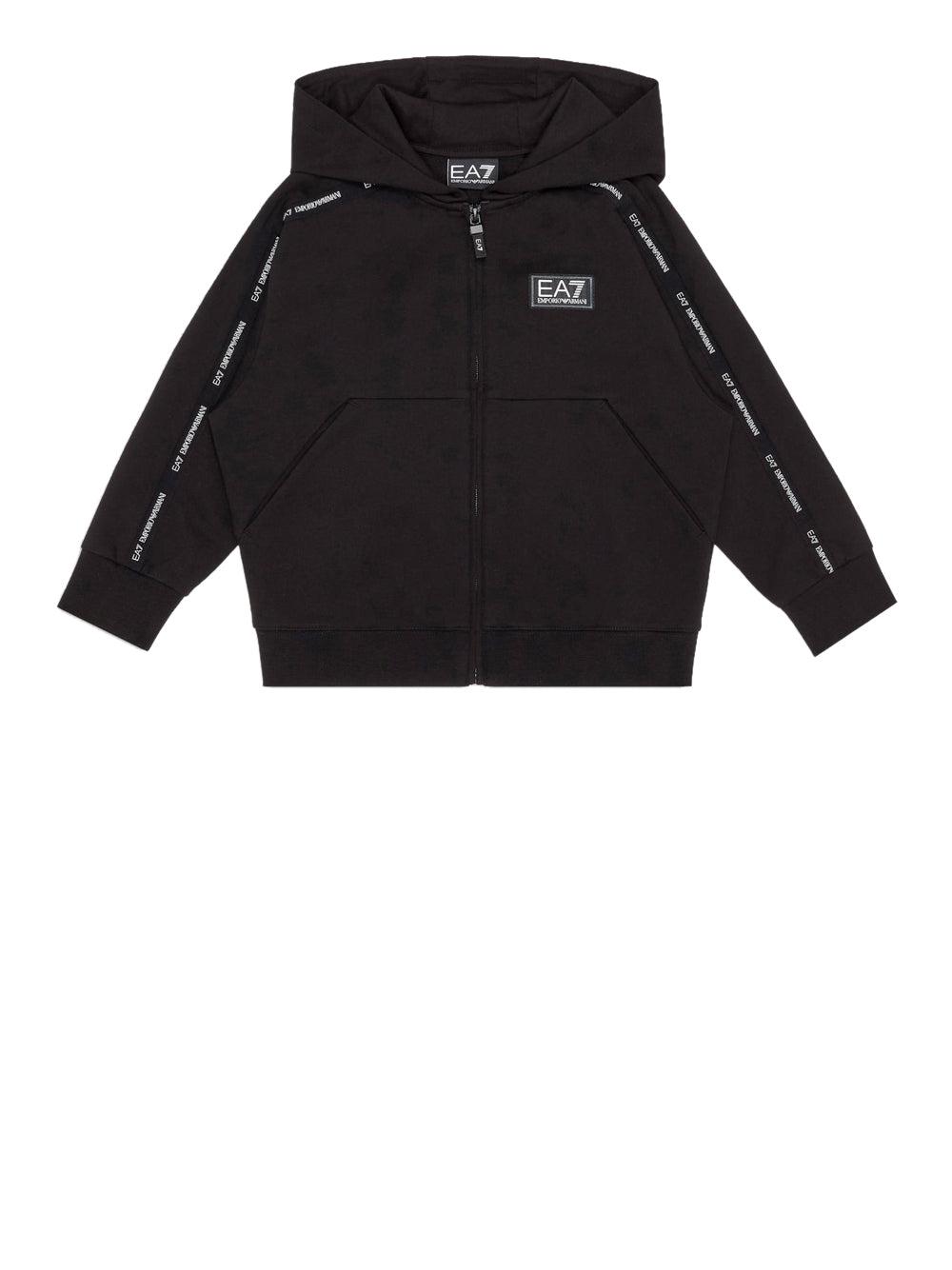 Felpa Zip Ea7 da Uomo - Nero