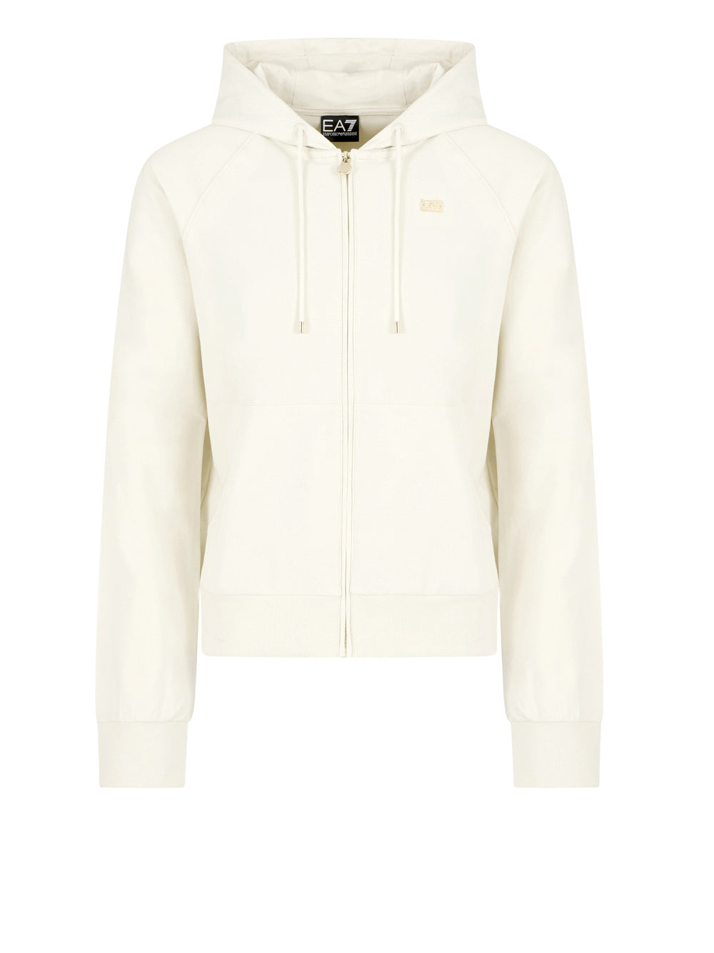Felpa Zip Ea7 da Donna - Avorio