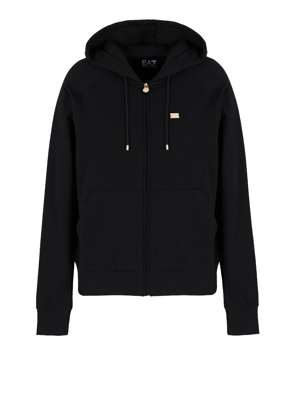 Felpa Zip Ea7 da Donna - Nero