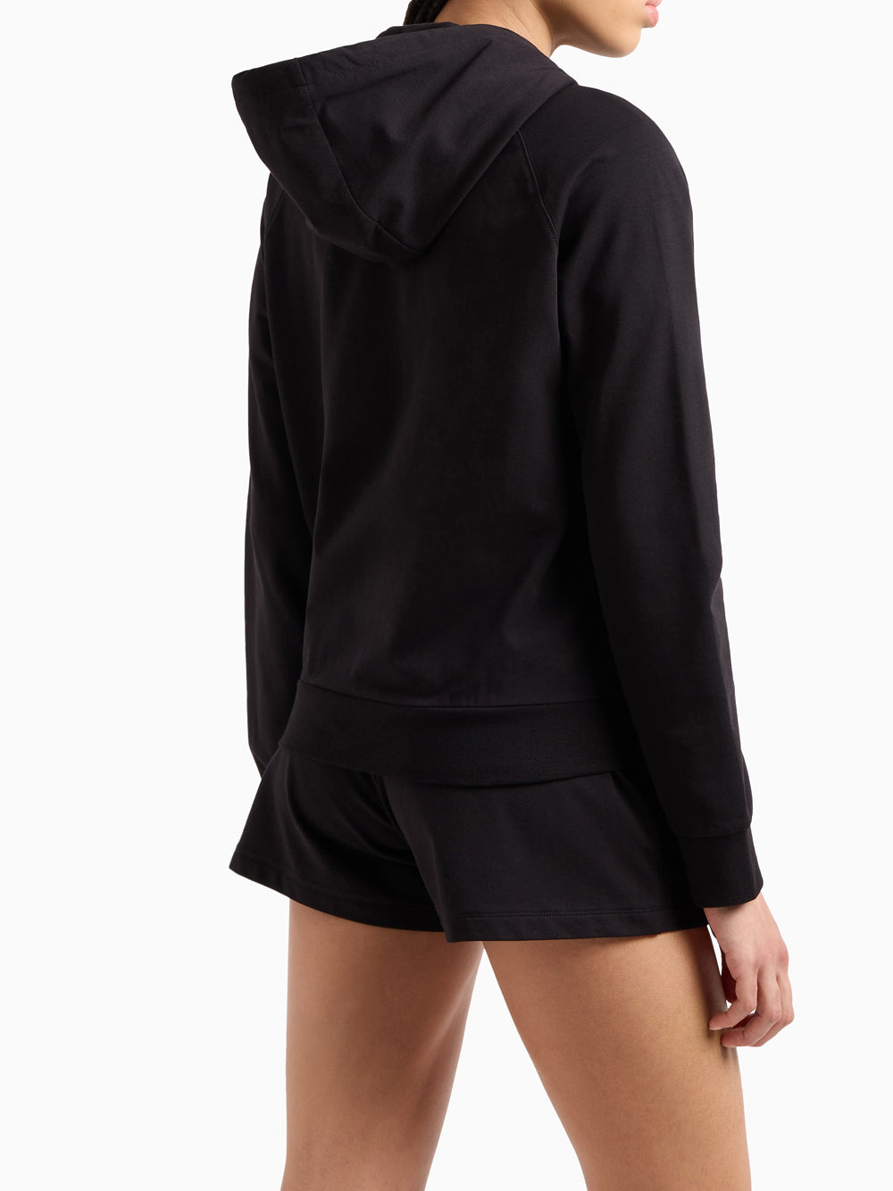 Felpa Zip Ea7 da Donna - Nero