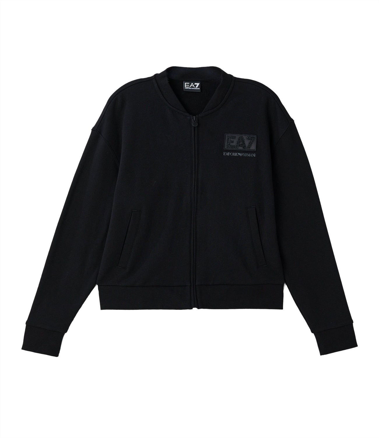 Ea7 Emporio Armani Felpa Zip Donna Mod. 7W000178 AF12473 UC001 Black Nero
