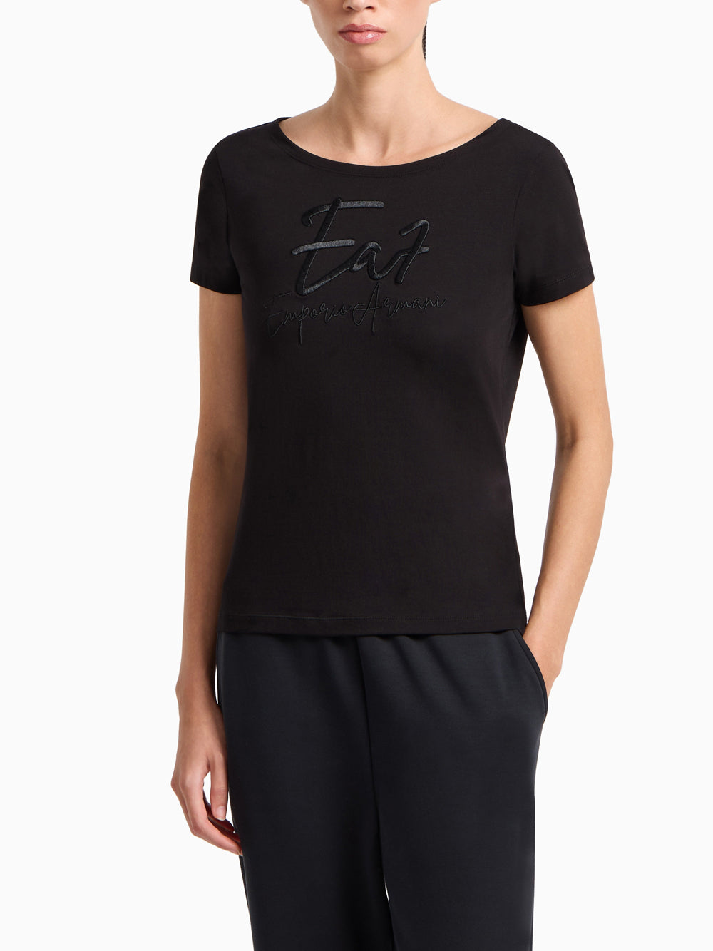 T-shirt Ea7 da Donna - Nero