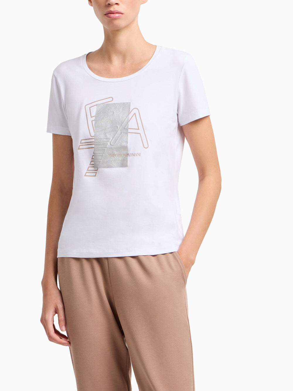T-shirt Ea7 da Donna - Bianco