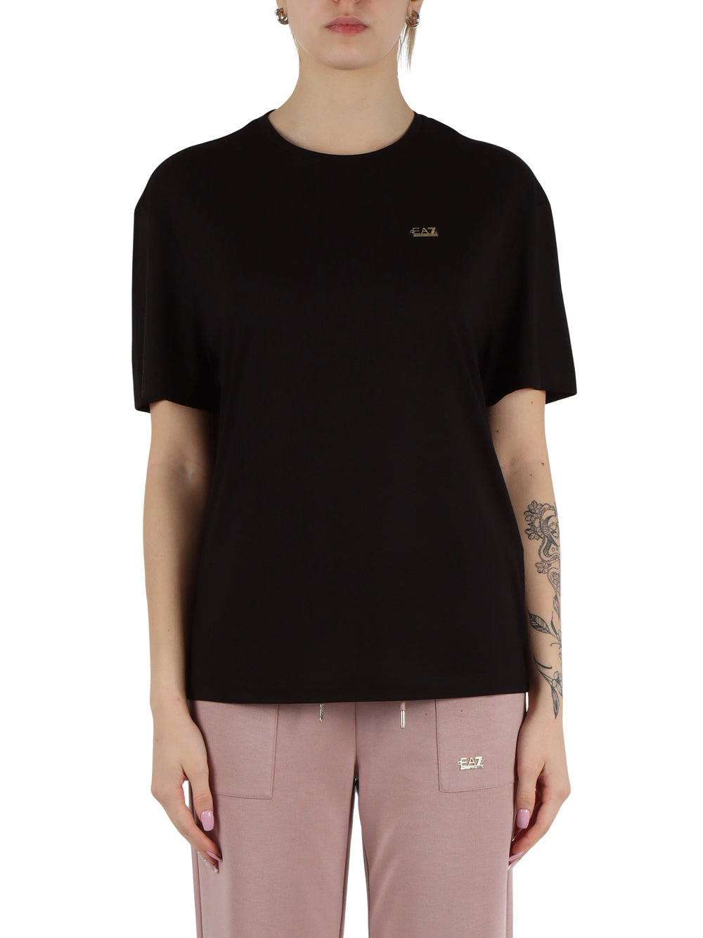 T-shirt Ea7 da Donna - Nero