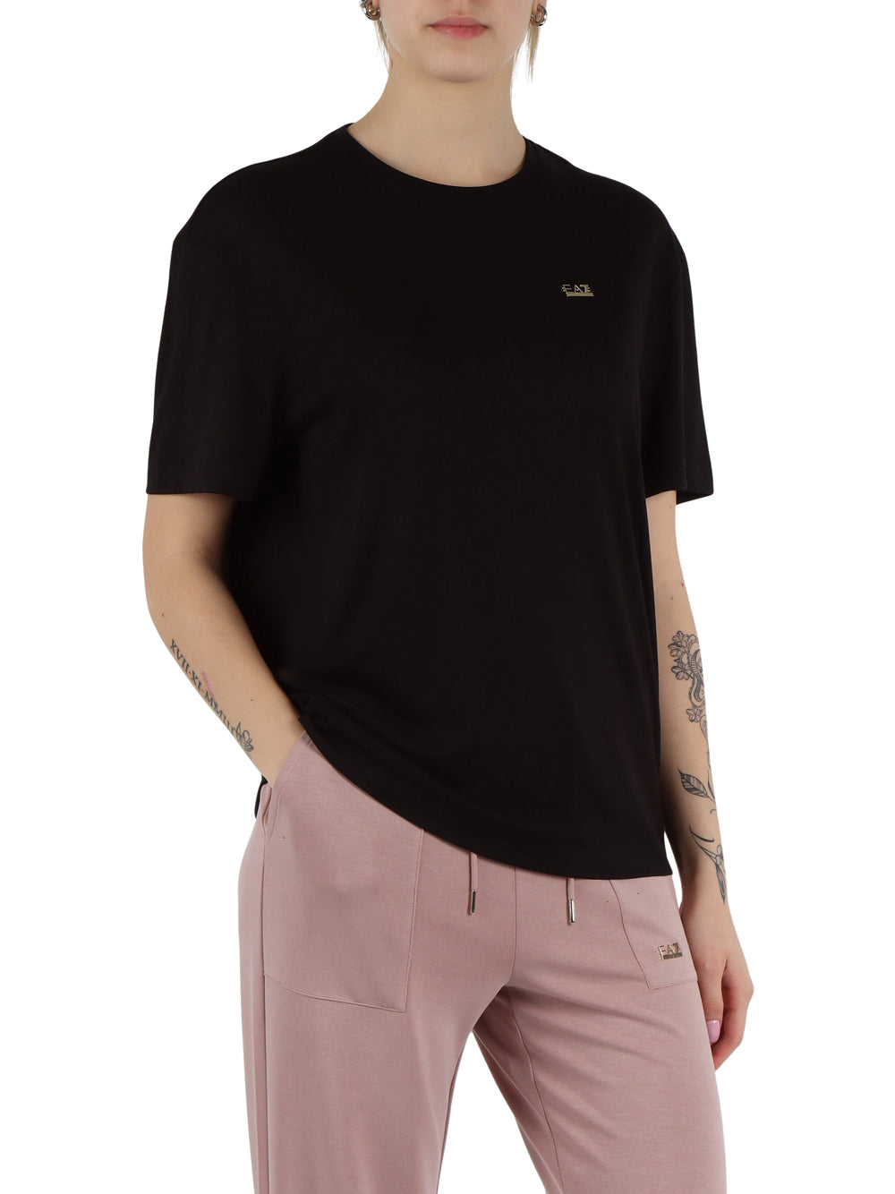 T-shirt Ea7 da Donna - Nero