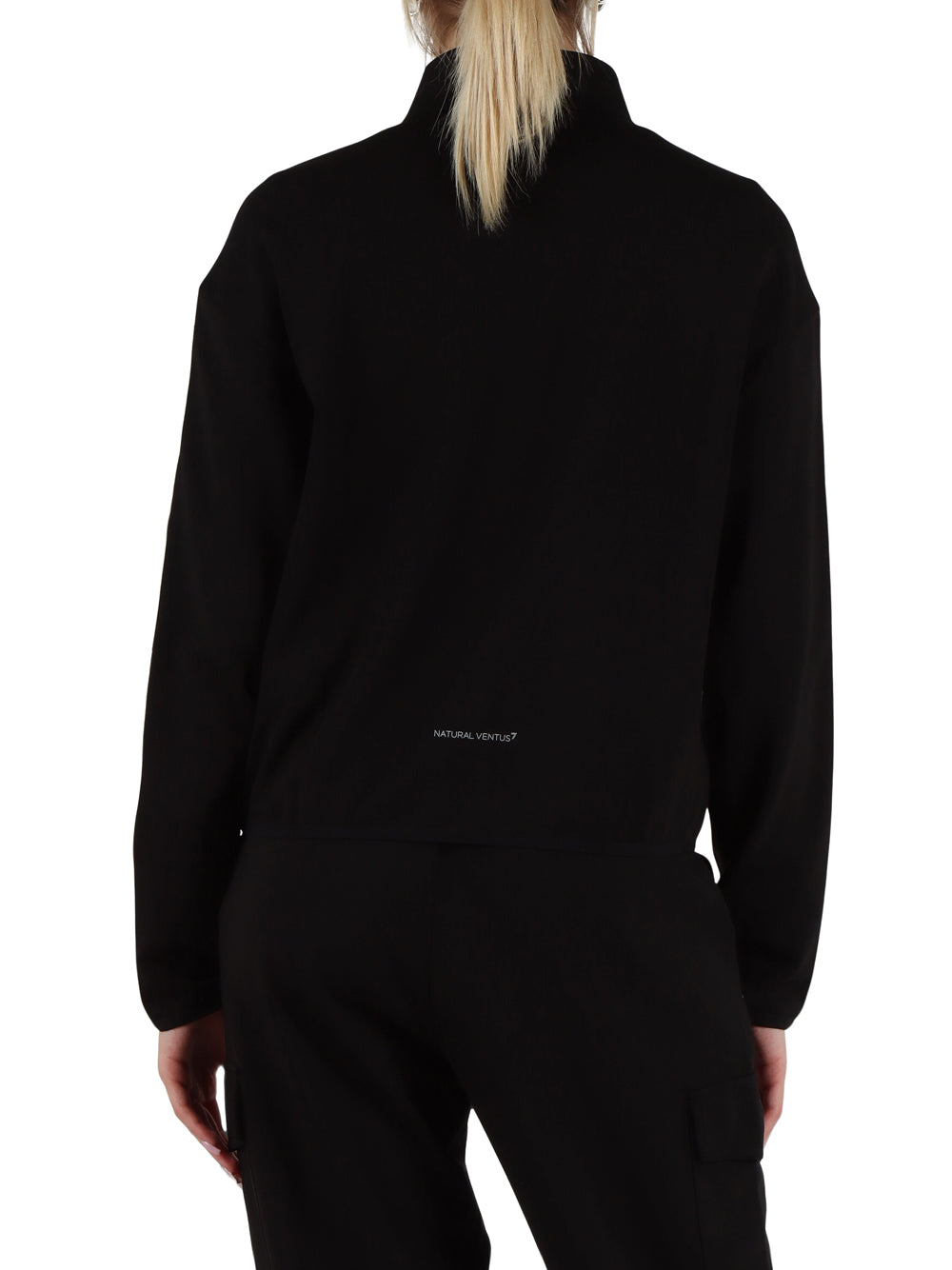 Felpa Zip Ea7 da Donna - Nero