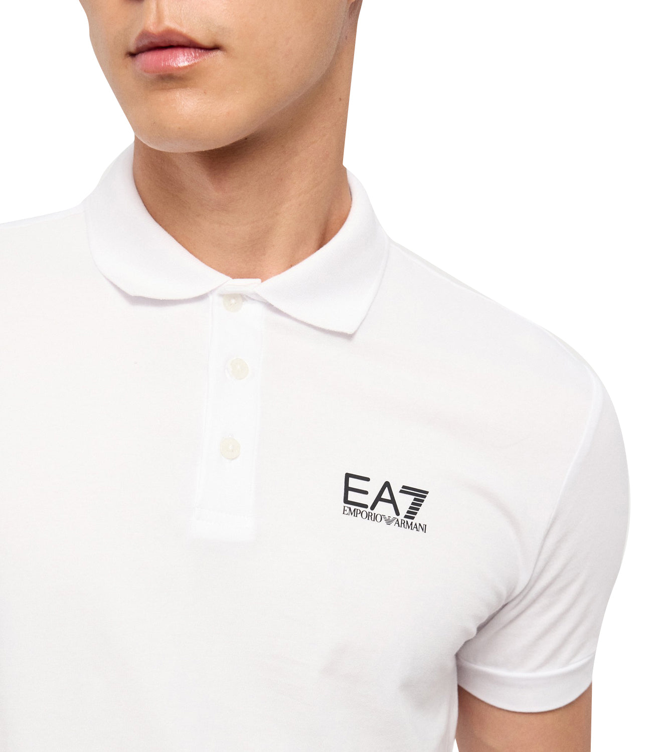 Ea7 Emporio Armani Polo Maniche Corte Uomo Mod. 8NPF14 PJQVQZ 1100 White Bianco