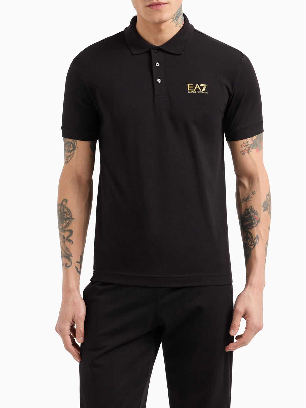 Polo Ea7 da Uomo - Nero