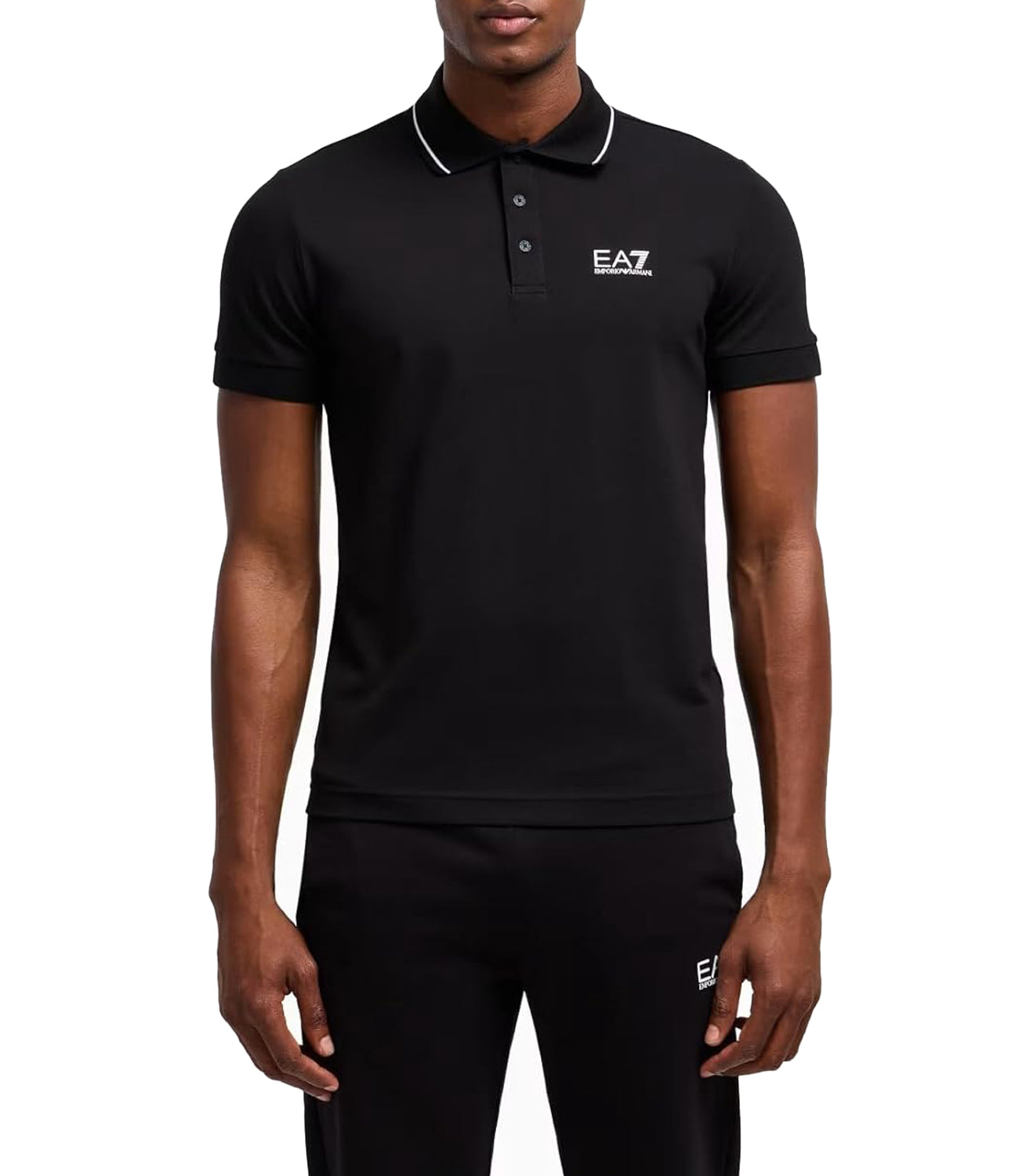 Ea7 Emporio Armani Polo Maniche Corte Uomo Mod. 8NPF16 PJVUZ 1200 Black Nero