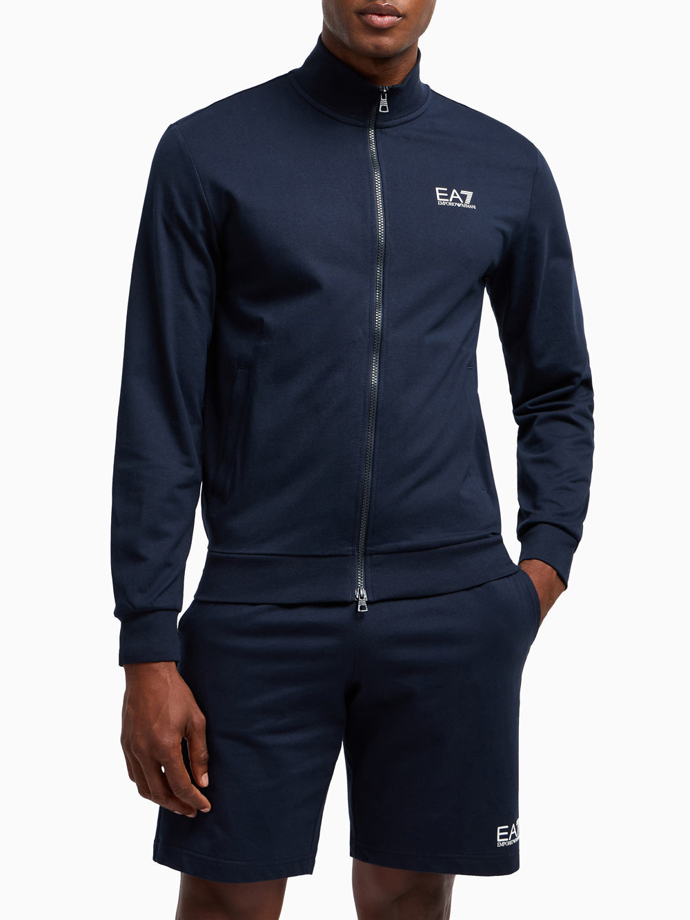 Felpa Zip Ea7 da Uomo - Blu