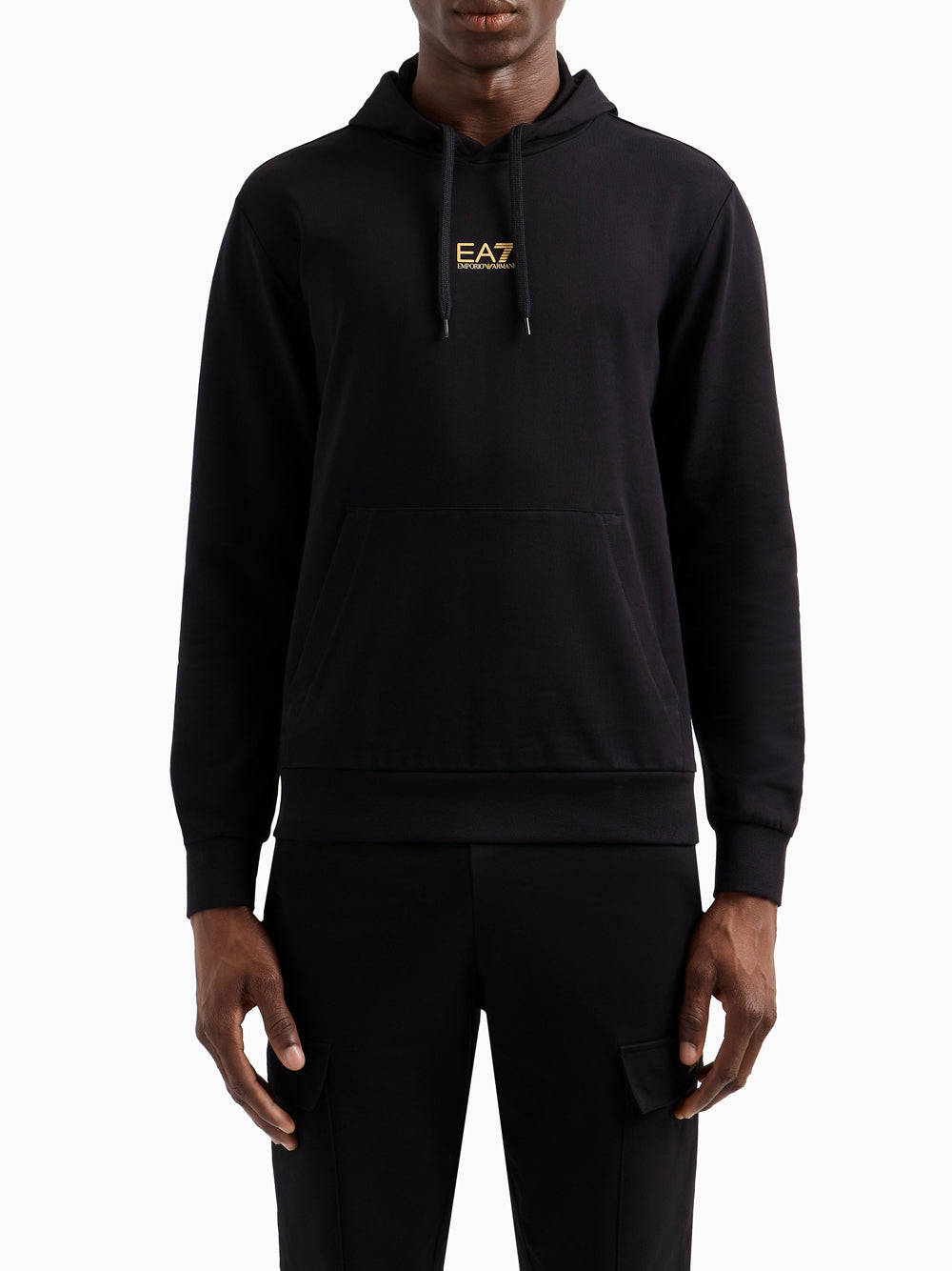 Felpa Cappuccio Ea7 da Uomo - Nero