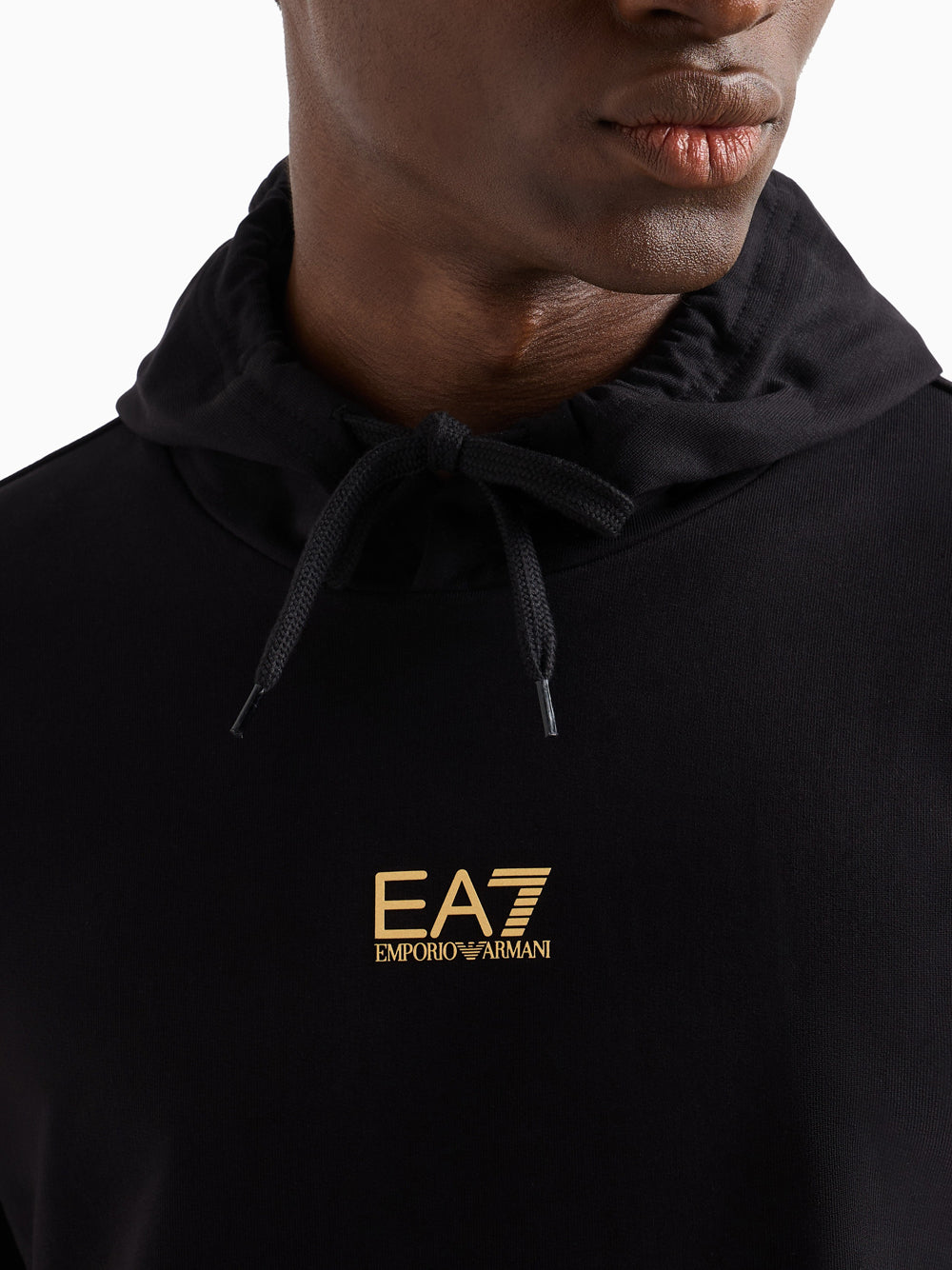 Felpa Cappuccio Ea7 da Uomo - Nero