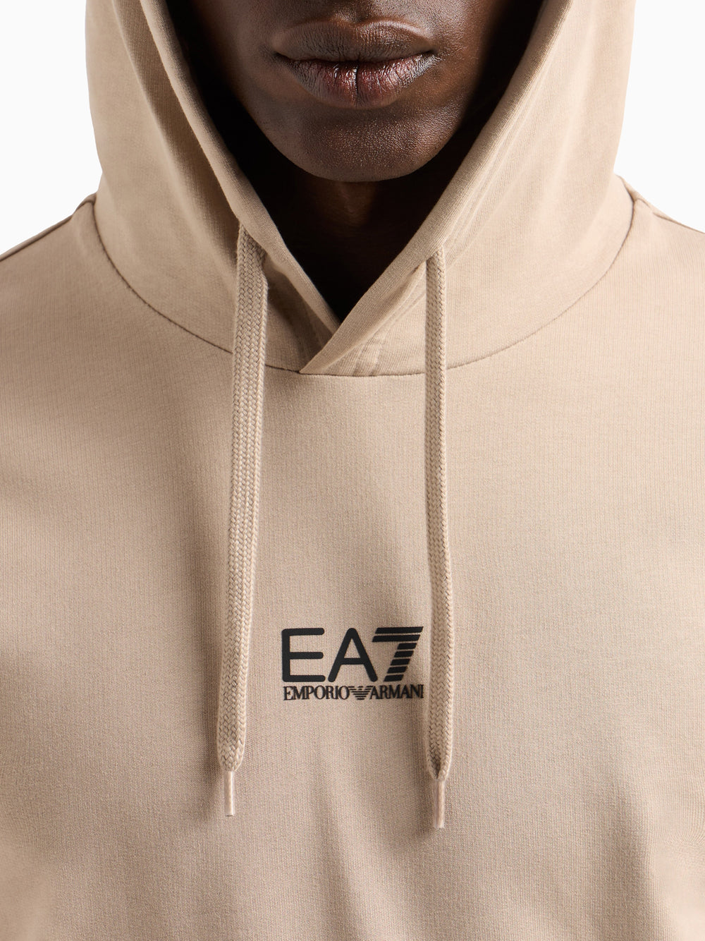 Felpa Cappuccio Ea7 da Uomo - Beige