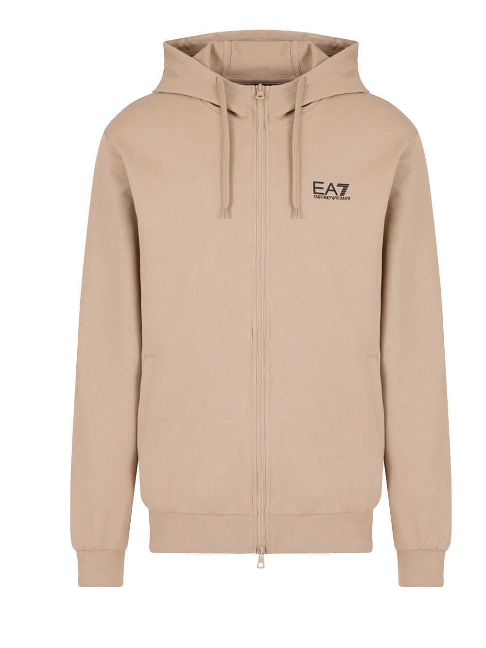 Felpa Zip Ea7 da Uomo - Marrone