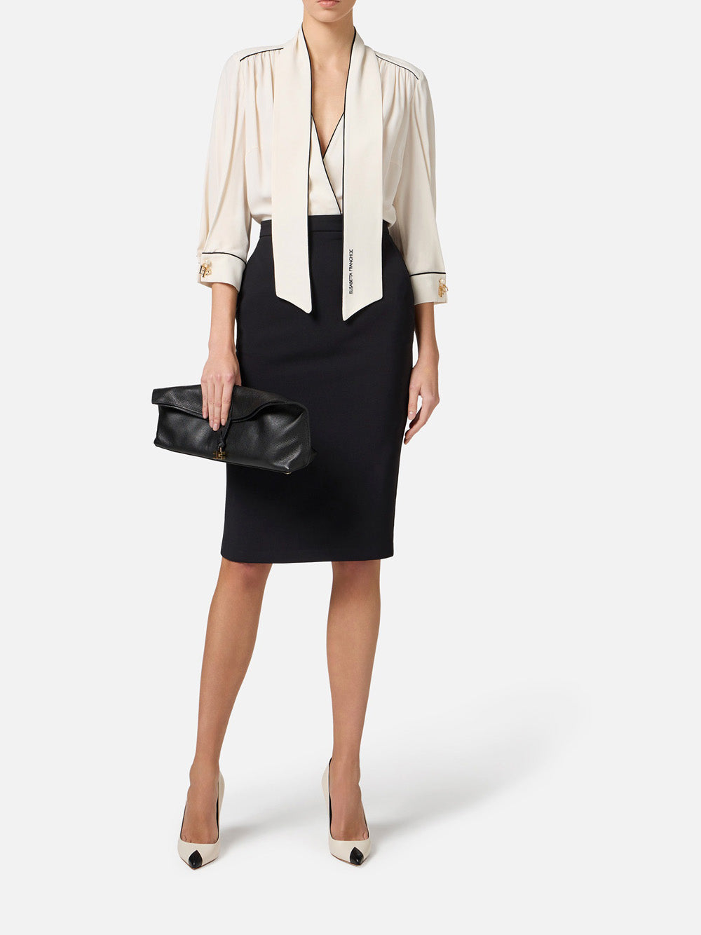 Vestito Midi Elisabetta Franchi da Donna - Avorio